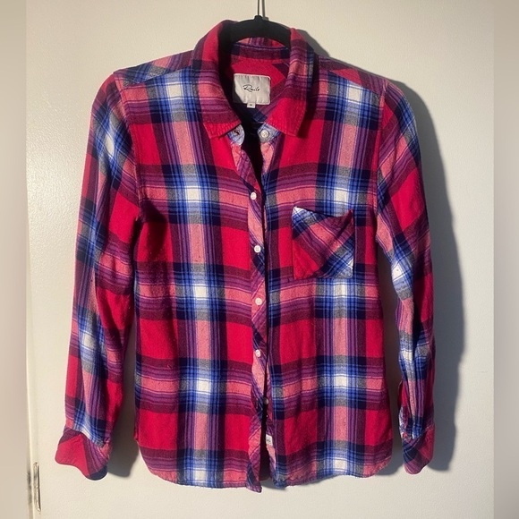 Rails Hunter Plaid Flannel Soft Berry Top - Picture 1 of 3